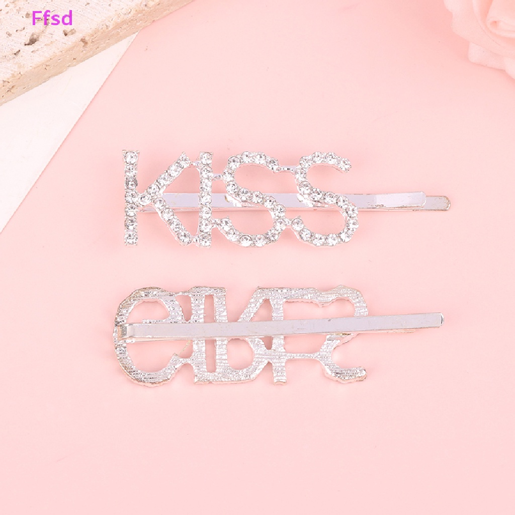 {Ffsd} Kẹp Tóc Chữ Cái Tiếng Anh Đính Kim Cương Giả Lấp Lánh Làm Quà Tặng Đám Cưới