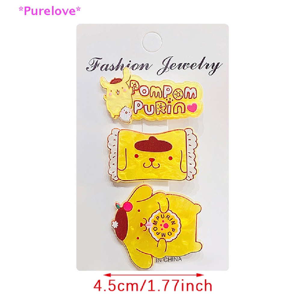 Bộ 3 Kẹp Tóc Hình Cinnamoroll Kuromi My Melody KT Sanrioed Xinh Xắn Mới