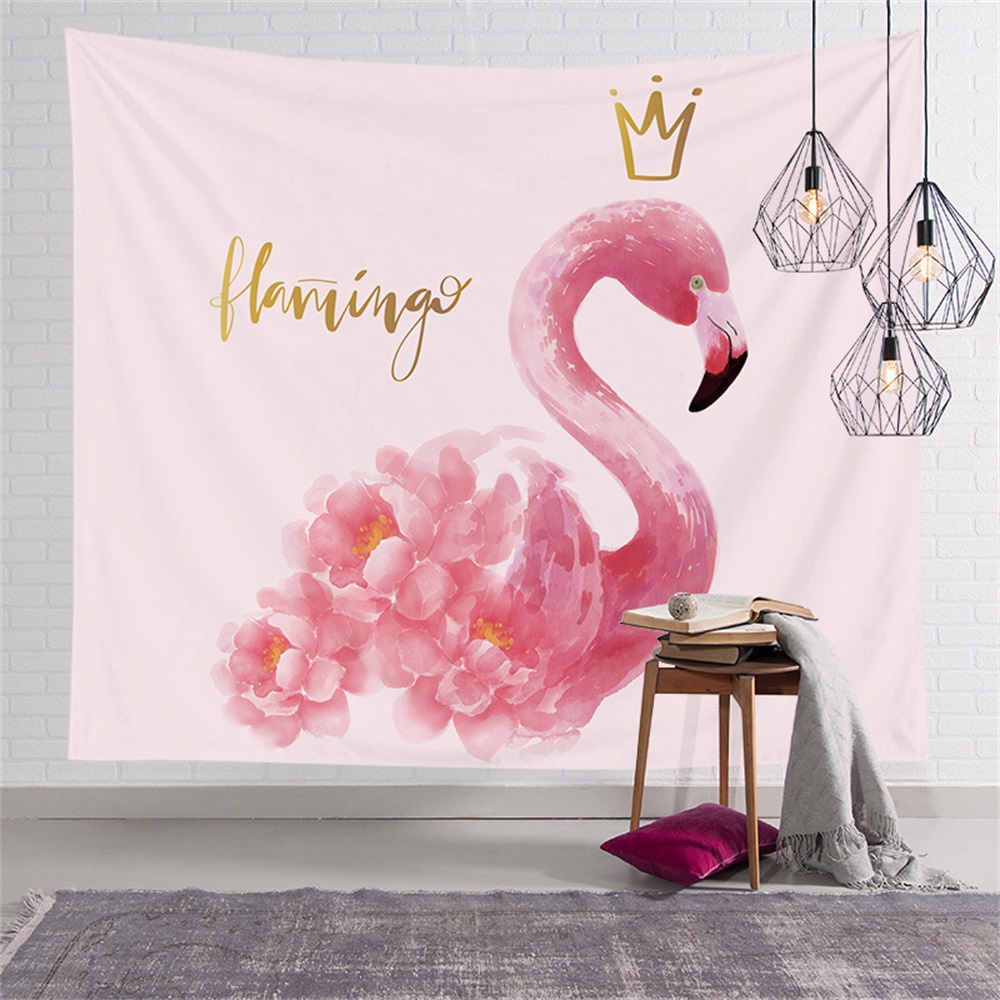Phông Nền Chụp Ảnh Họa Tiết Chim Hồng Hạc Phong Cách Hawaiian Cho Bé