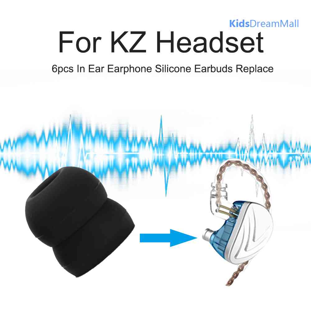 6 Mút Silicone Thay Thế Cho Tai Nghe KZ LZ A4 DZ9