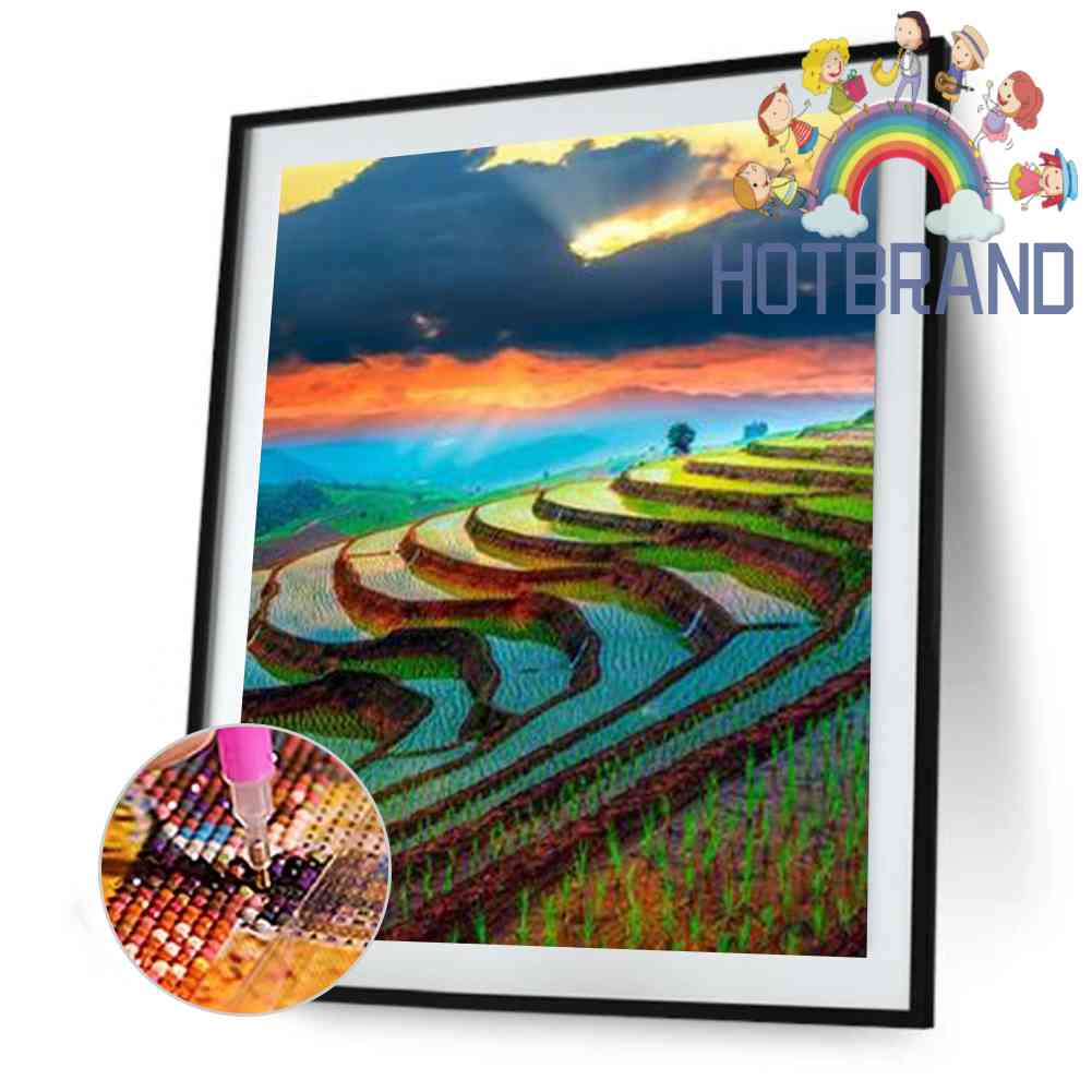 Tranh Đính Đá Kim Cương Toàn Bộ 5D DIY Hình Vẽ Phong Cảnh