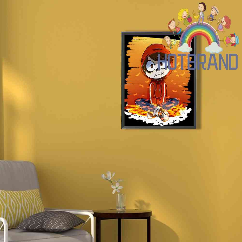 Tranh Đính Đá Kim Cương Toàn Bộ 5D DIY Hình Vẽ Cậu Bé