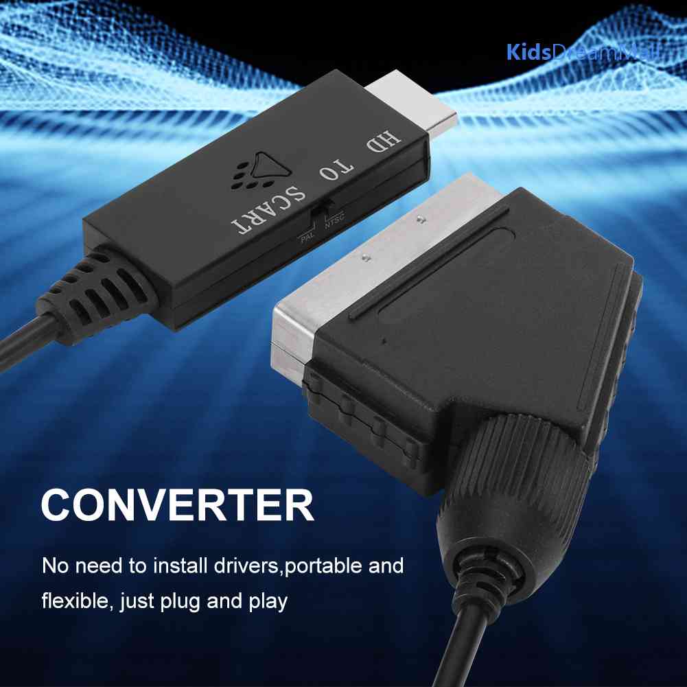 Cáp Chuyển Đổi HDMI-Compatible Sang Scart Màu Đen