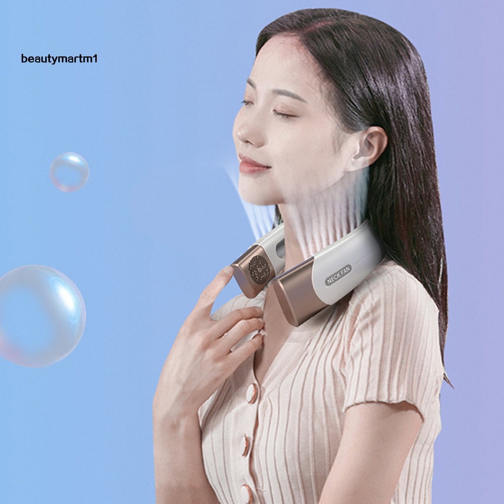 Quạt Làm Mát Đeo Cổ 20db Không Cánh 5 Tốc Độ Tùy Chỉnh Nhỏ Gọn Không Gây Tiếng Ồn Có Thể Sạc Lại Bằng Cổng USB Dùng Ngoài