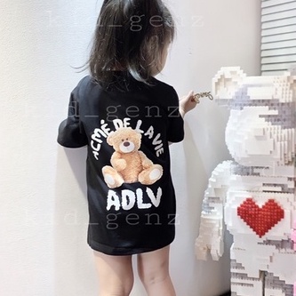 Áo phông bé gái bé trai Gấu Adlv áo thun gia đình cổ tròn chất cotton mềm mại thoải mái an toàn cho trẻ Yami Kids