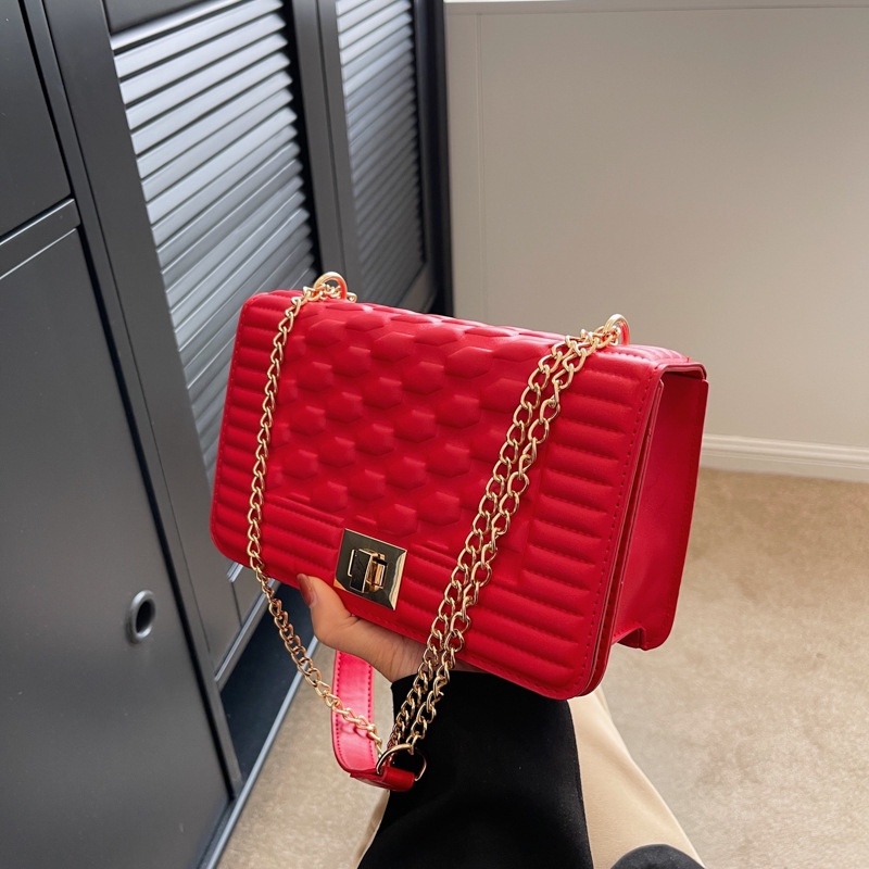 Ba Lô Đeo Vai Hình Vuông Cỡ Nhỏ Đính Đá Phối Dây Đeo Sợi Xích Thời Trang Hàn Quốc 2023 Cho Nữ