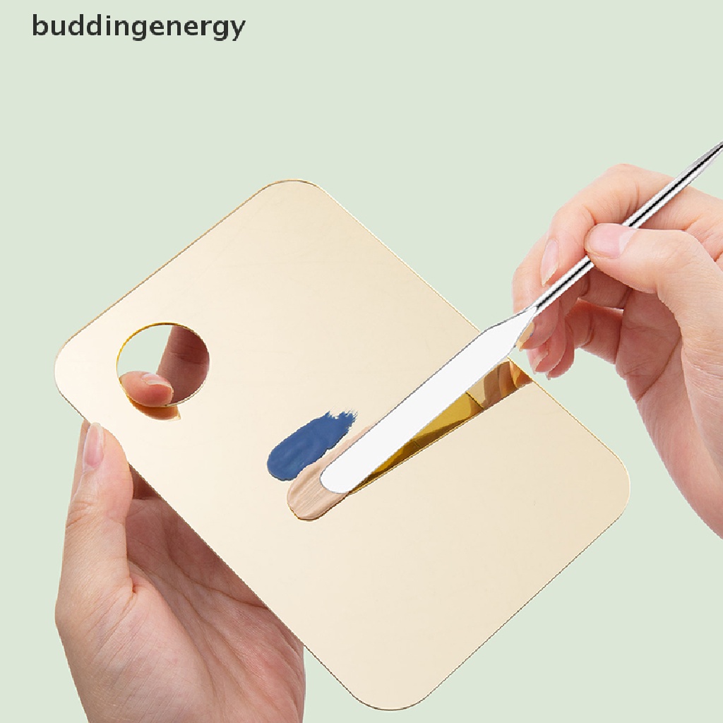 {BUDDI} Bảng Trộn Kem Nền Trang Điểm Bằng Thép Không Gỉ {BUDDI}