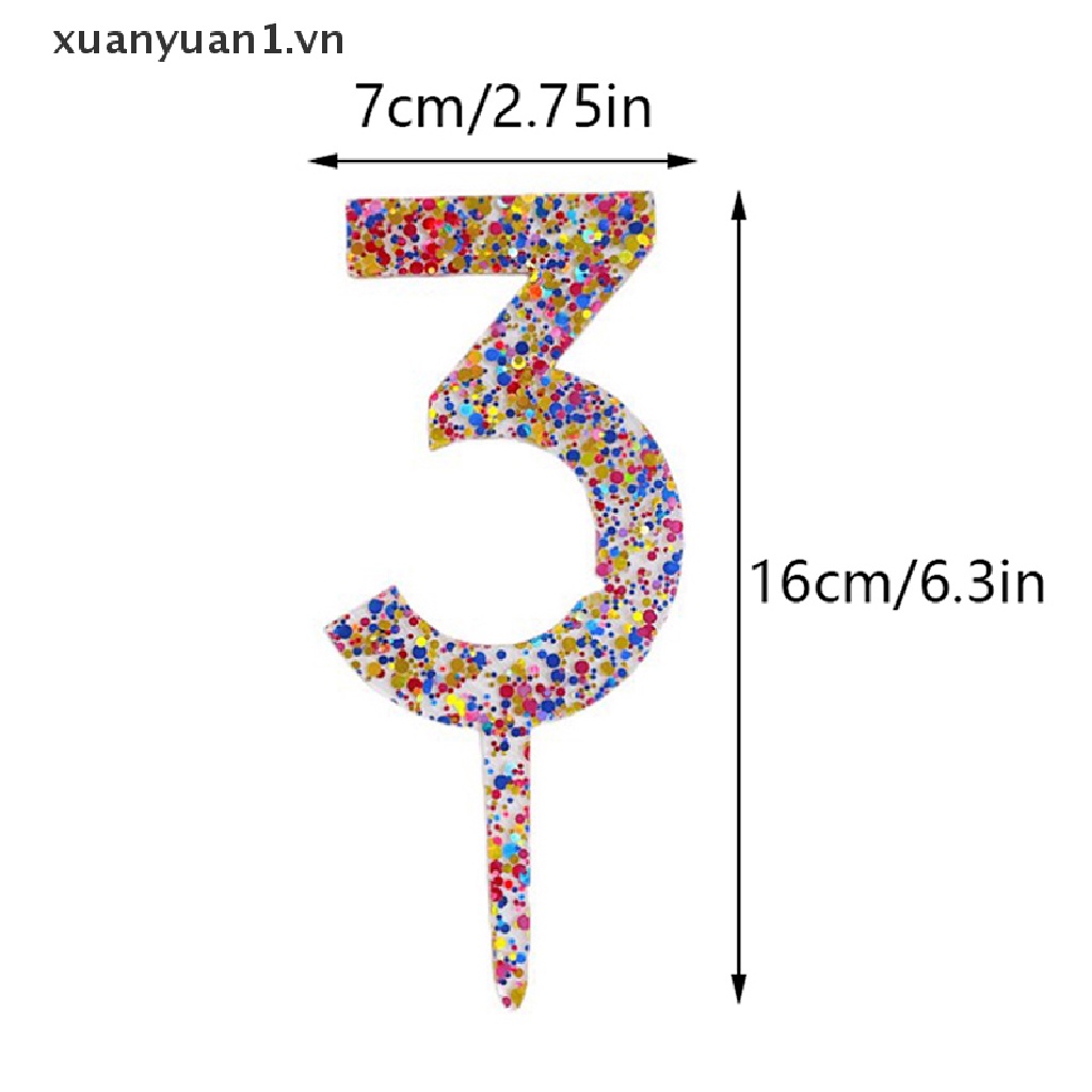 Chữ Số 0-9 Bằng Acrylic Trang Trí Bánh Kem Sinh Nhật Độc Đáo