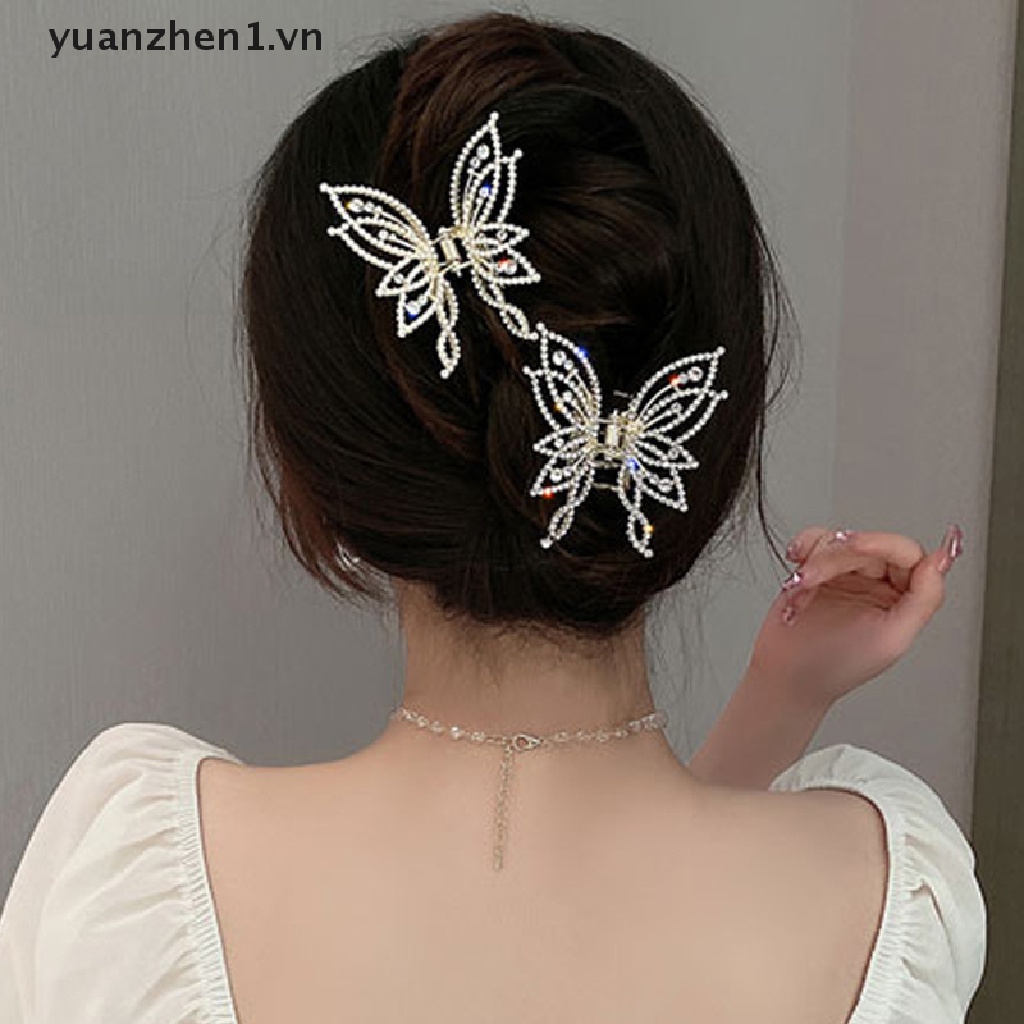 Kẹp Tóc Càng Cua Chất Liệu Kim Loại Phong Cách Vintage Thanh Lịch Cho Nữ