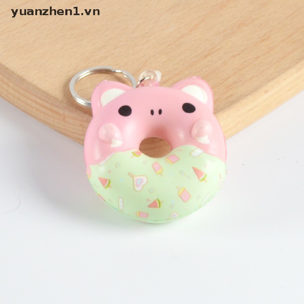 Đồ Chơi Móc Khóa Hình Bánh Donut Bóp Xả Stress