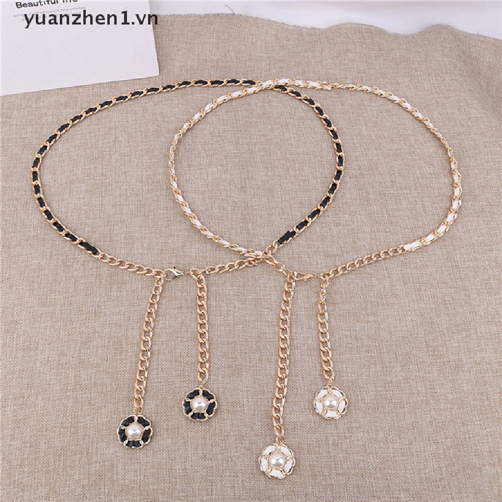 Thắt Lưng Dạng Xích Bằng Kim Loại Màu Vàng Phong Cách Punk Cá Tính Cho Nữ