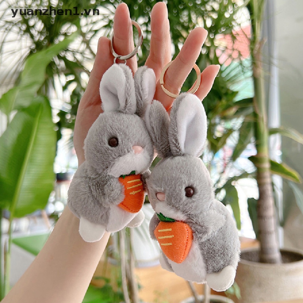 Móc Khóa Hình Thỏ Nhồi Bông Đáng Yêu