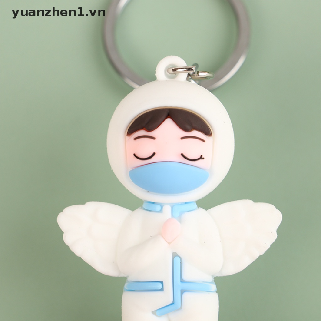 1 Móc Khóa Hình Thiên Thần Trắng Mini Dễ Thương