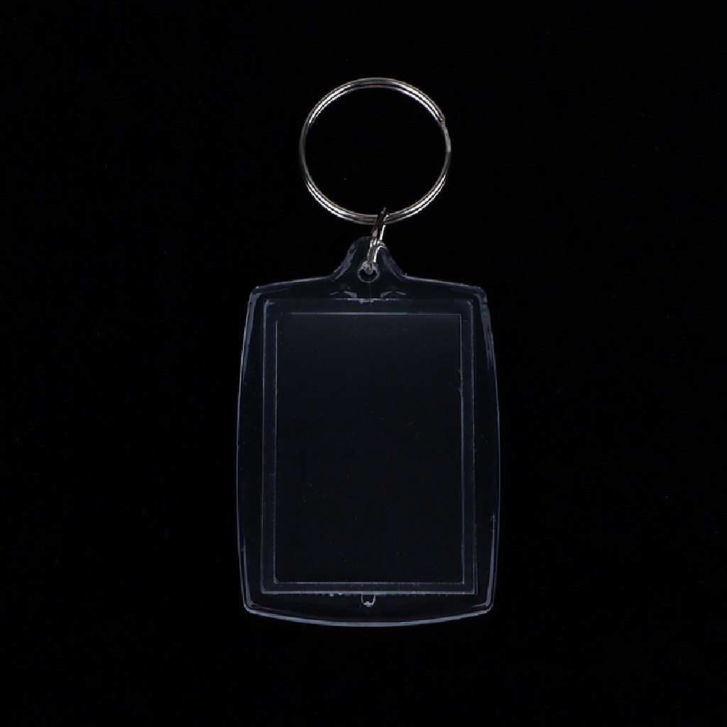 Set 100 Móc Khóa Acrylic Trong Suốt Hình Chữ Nhật Dùng Treo Ảnh