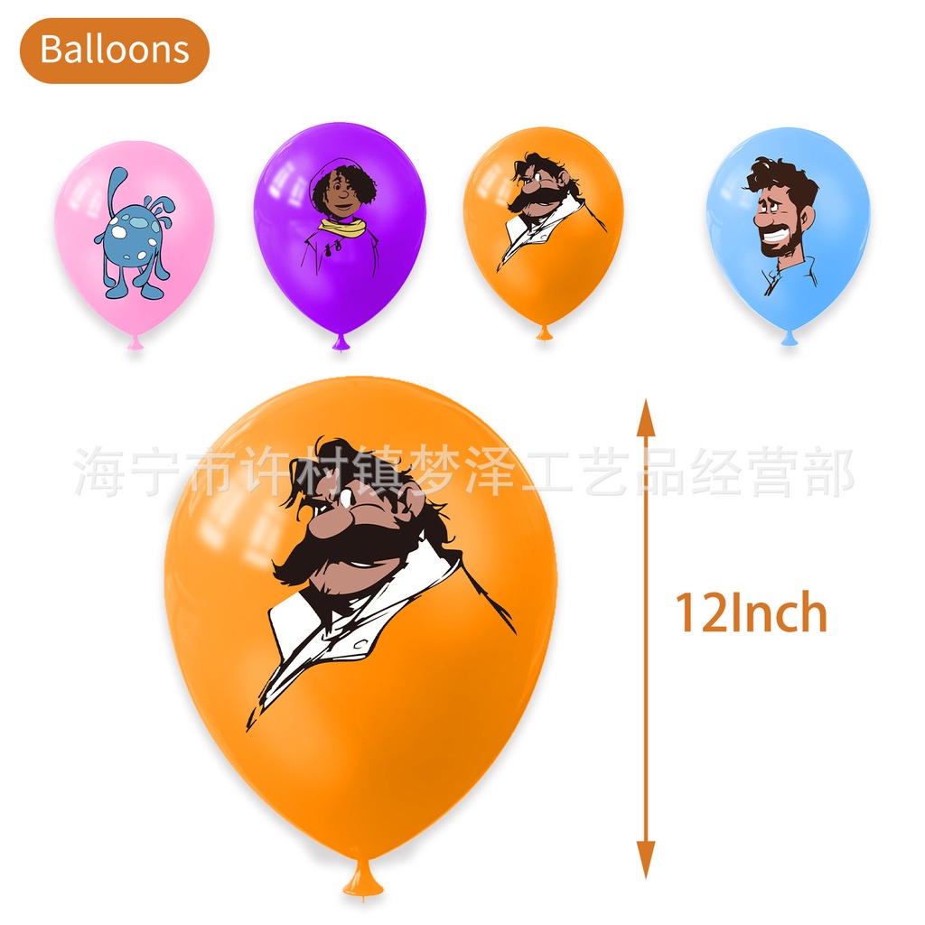 Set Bong Bóng + Khăn Trải Bàn Chủ Đề Thế Giới Lạ Mắt Trang Trí Tiệc Sinh Nhật Cho Bé