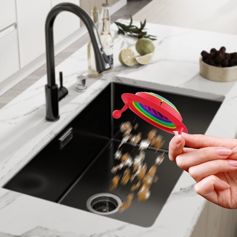 Nắp Lưới Lọc Rác Bồn Rửa Chén Nhà Bếp / Nhà Tắm Hình Quái Vật Nhỏ Màu Cầu Vồng