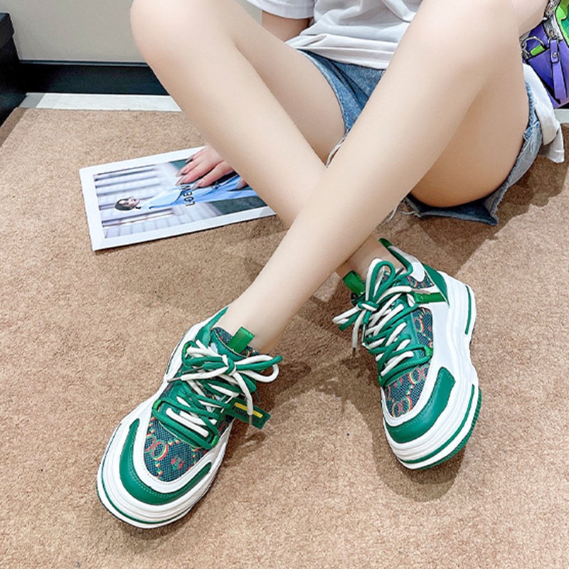 197.Giày Thể Thao Đế Xốp Siêu Mềm Thoáng Khí Phối Màu Cho Nữ