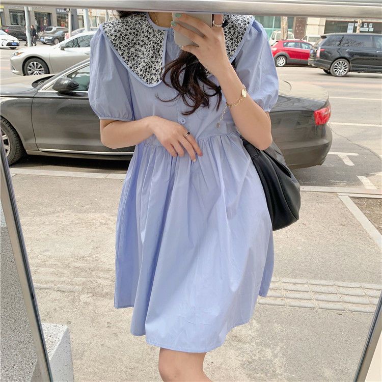 Đầm Dáng Chữ A Cổ Búp Bê Phong Cách Thời Trang Mùa Hè Dành Cho Nữ