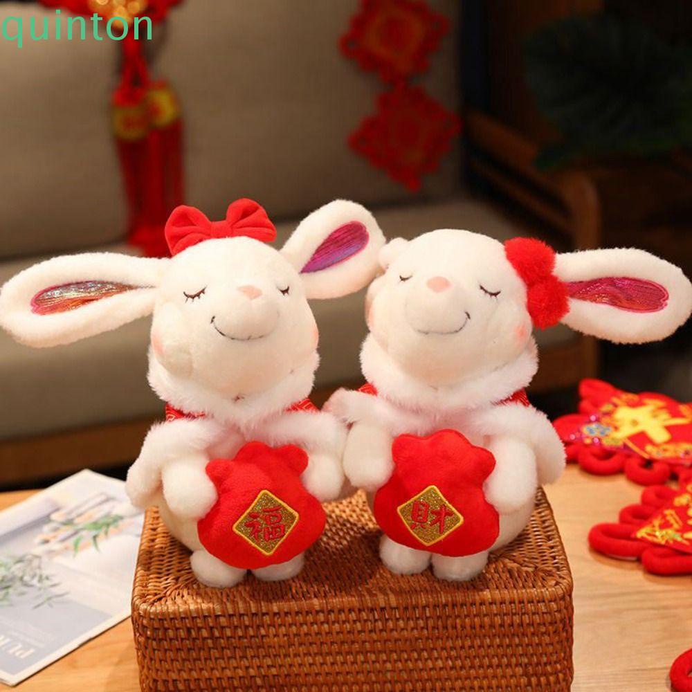 Thỏ Nhồi Bông Mềm Mại Phong Cách Trung Hoa Dùng Làm Quà Tặng