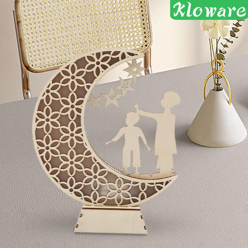 Đèn Ngủ Bằng Gỗ Hình Mặt Trăng Ngôi Sao Nghệ Thuật