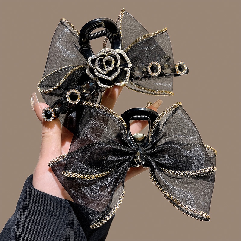 Kẹp Tóc Nơ Bướm Hai Mặt Cho Nữ