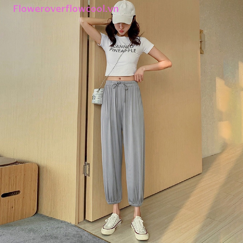 Quần Baggy Thể Thao Lưng Cao Thấm Hút Mồ Hôi Thời Trang Cho Nữ