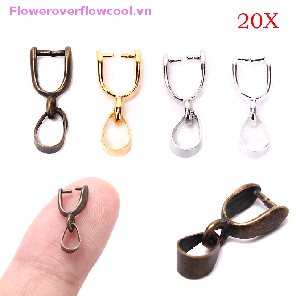 20 Kẹp Nối Bằng Đồng Mạ Vàng / Bạc Tiện Dụng Cho Làm Trang Sức