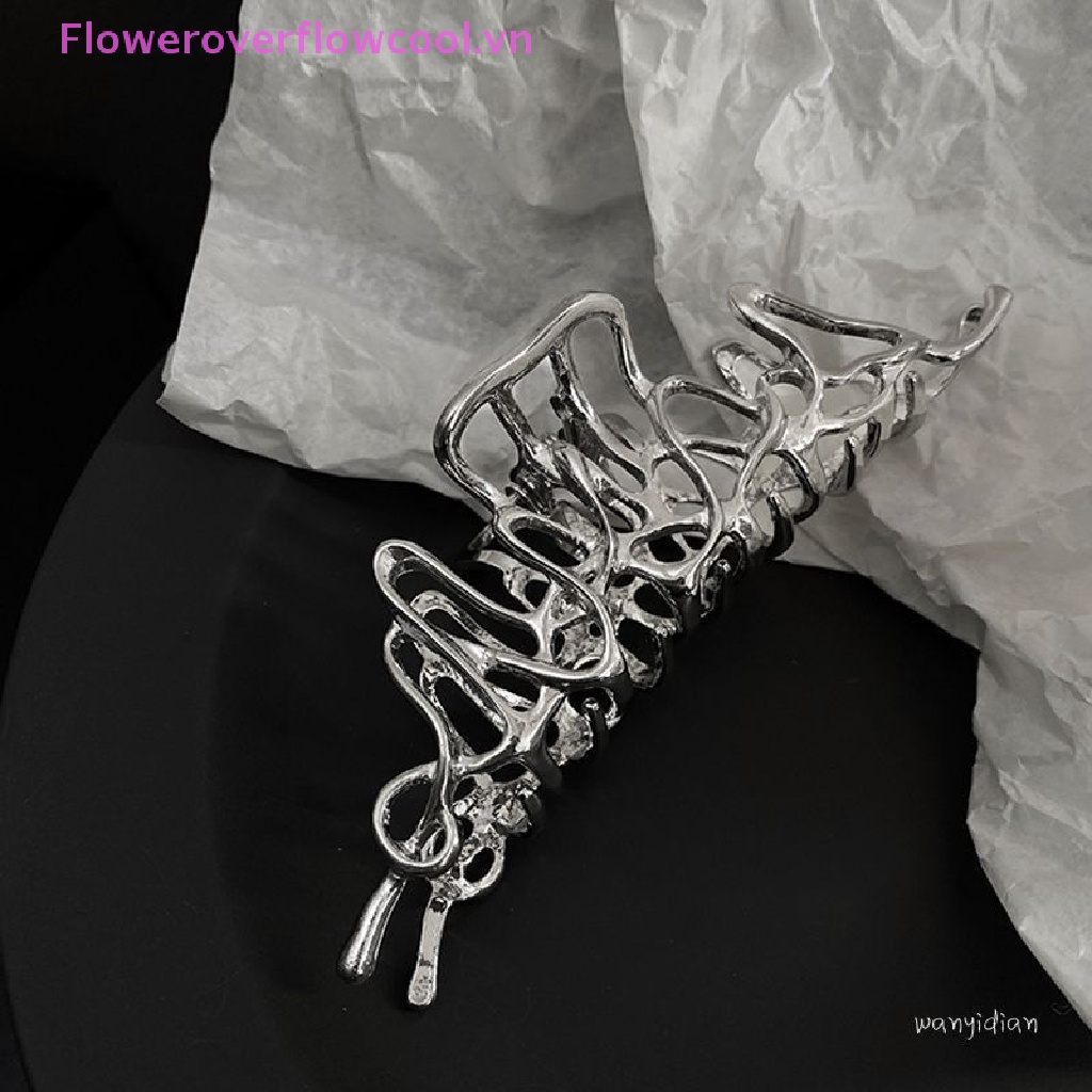 Kẹp Tóc Càng Cua Lớn Bằng Kim Loại Bất Đối Xứng Cá Tính