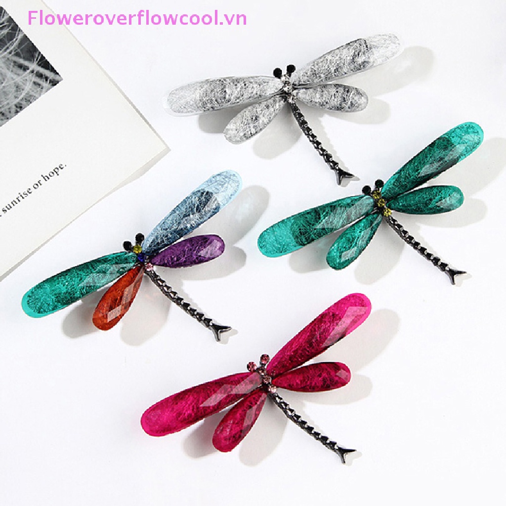 Ghim Cài Áo Hình Chuồn Chuồn Đính Đá Nhân Tạo Thời Trang