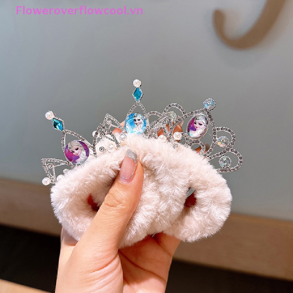 Fofc Băng Đô Cài Tóc Co Giãn Hình Vương Miện Công Chúa Đính Ngọc Trai Thời Trang Mới Cho Bé Gái