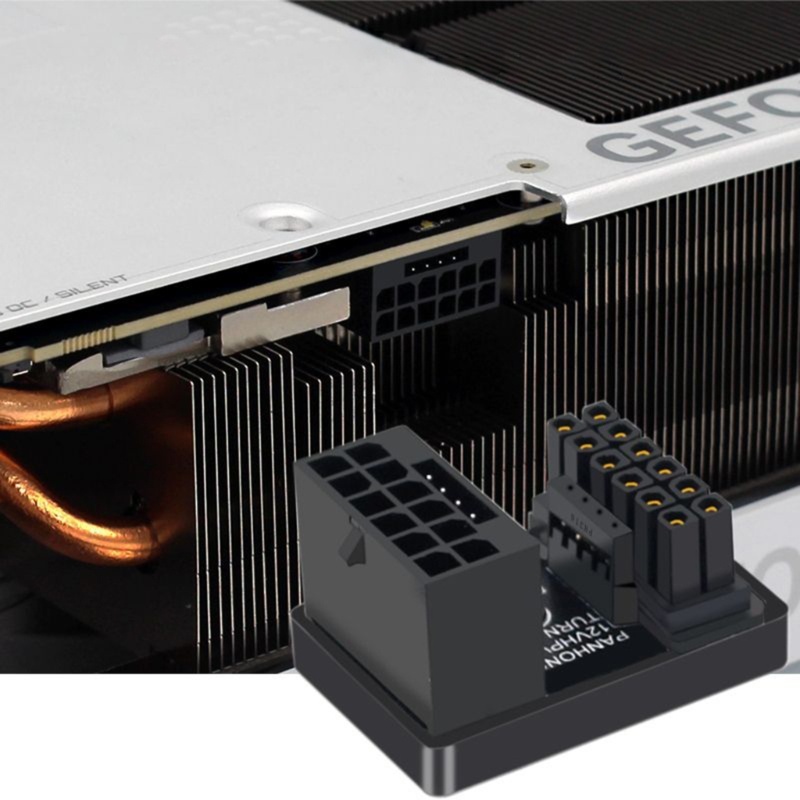 Đầu Nối Chuyển Đổi PH316 ATX3.0 12VHPWR 600W 16P Sang 16P 180 Độ 12VHPWR GPU U Chất Lượng Cao