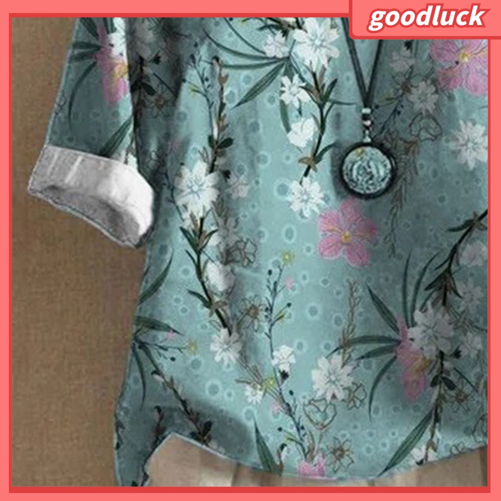 Áo Thun Tay Ngắn Cổ Tròn In Họa Tiết Hoa Phong Cách Vintage Thời Trang Mùa Hè