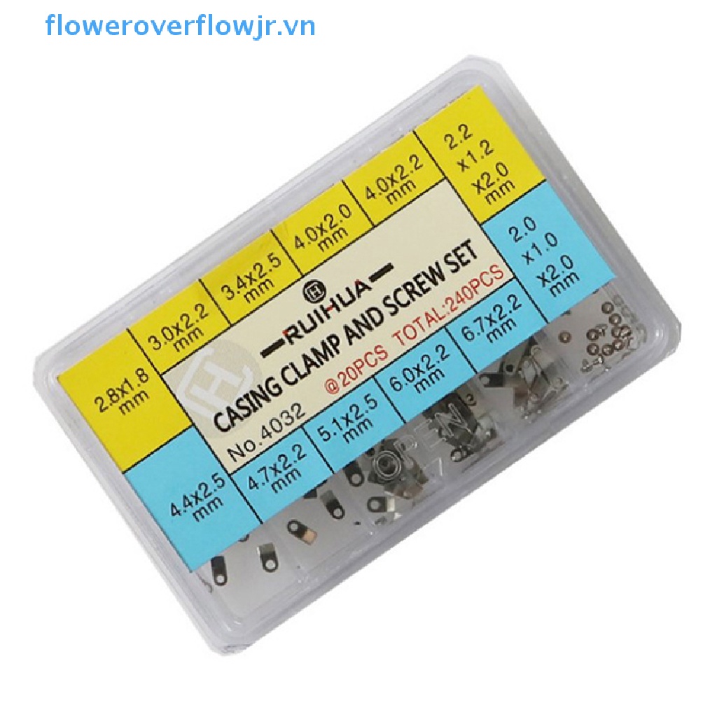 Bộ 240 Ốc Vít 10 Kích Cỡ Thay Thế Sửa Chữa Đồng Hồ ETA 2824 2834 2826 2836