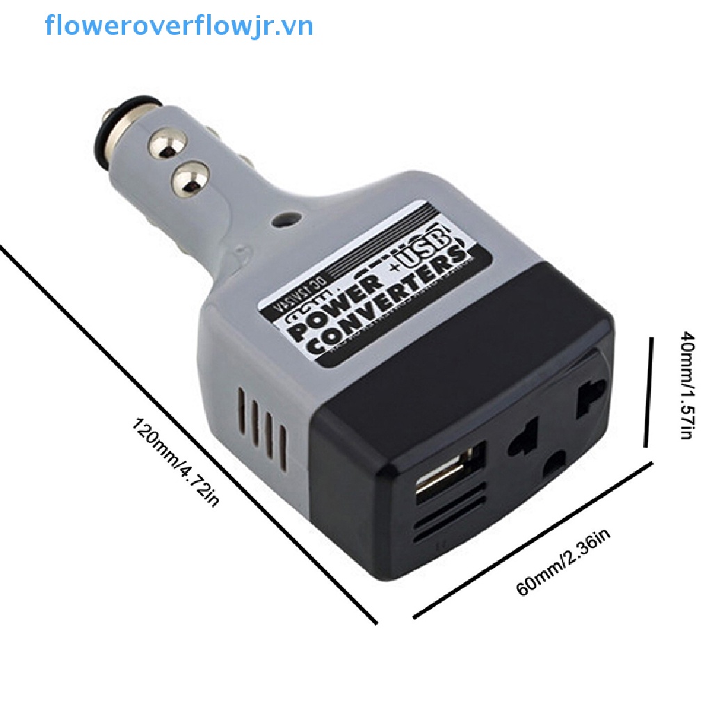 Bộ Chuyển Đổi Nguồn Điện USB Dc 12 / 24V Sang Ac 220V Chất Lượng Cao Cho Xe Hơi