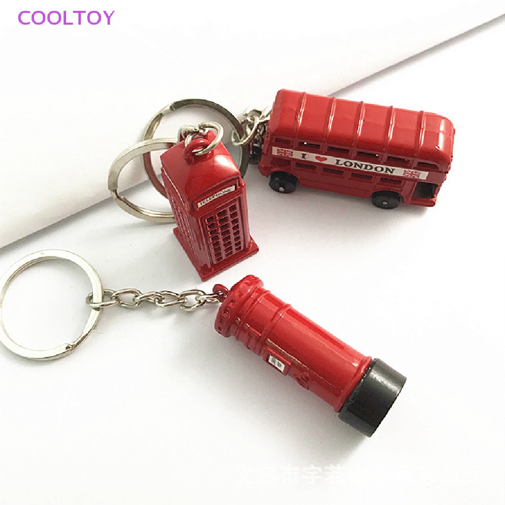 Cooltoy Đồ Chuốt Bút Chì Kim Loại Mini Màu Xanh Lá Đỏ Mô Hình Xe Buýt Châu Âu Vintage