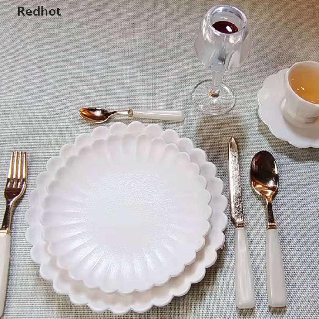 1 Bộ Chén / Đĩa / Cốc / Đĩa Trang Trí Nội Thất Nhà Búp Bê Tỉ Lệ 1: 6