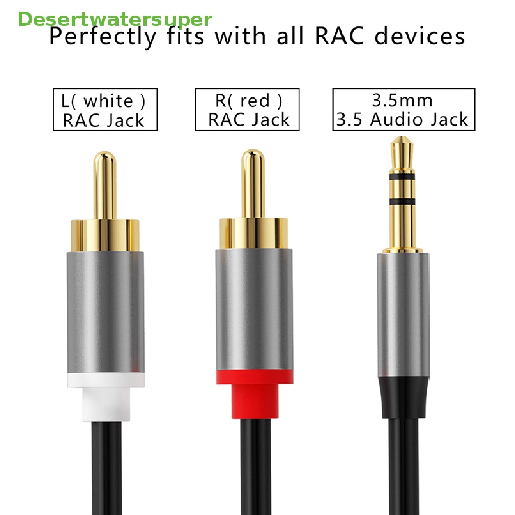 Dây Cáp Âm Thanh Chuyển Đổi 2RCA Sang 3.5mm 3.5mm