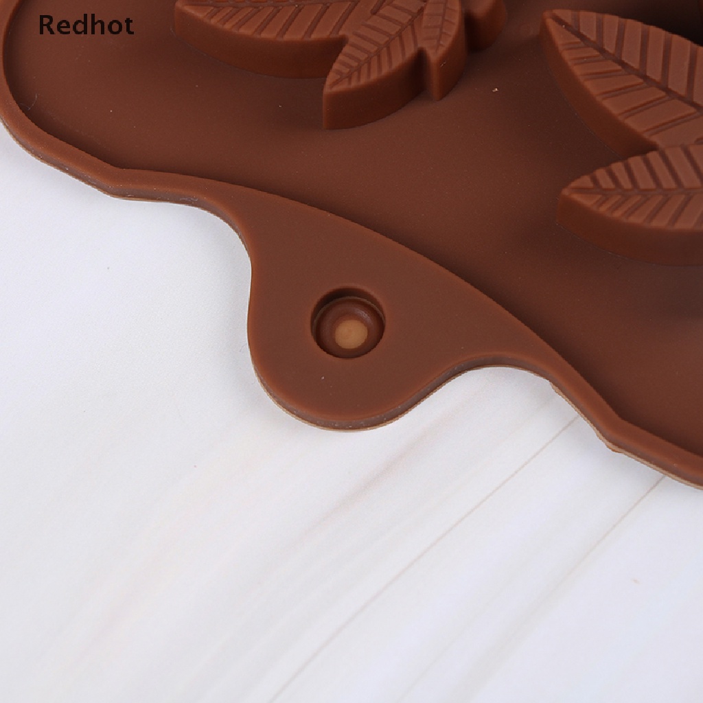 &lt; Redhot &gt; Khuôn Làm Bánh / Kẹo / Sô Cô La Hình Chiếc Lá Bằng Silicone