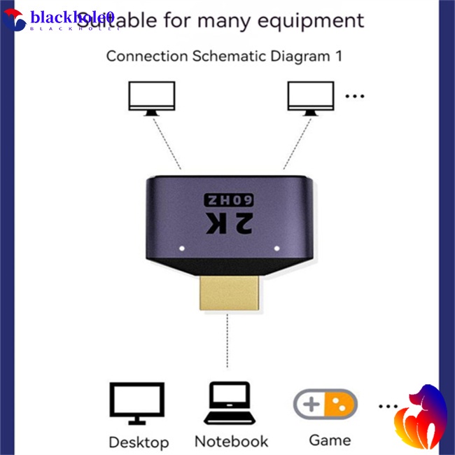 Bộ Chuyển Đổi Âm Thanh Hdmi 2k Hd Từ 1 Sang 2 Hdmi Có Đèn Chỉ Báo Cho Hdtv