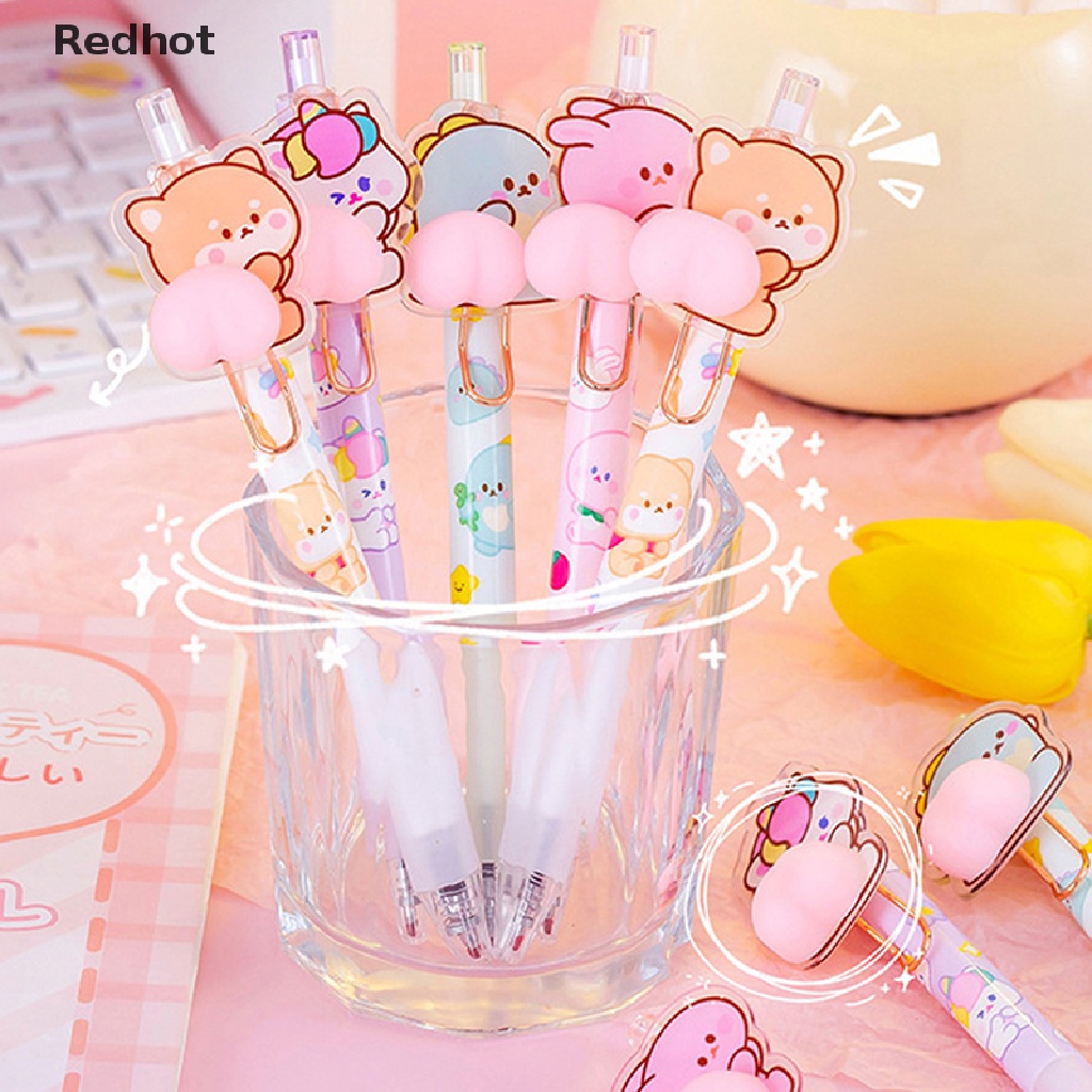 &lt; Redhot &gt; Bút Mực Gel Họa Tiết Hoạt Hình Sáng Tạo Dễ Thương Vui Nhộn Cá Tính Làm Quà Tặng Cho Học Sinh