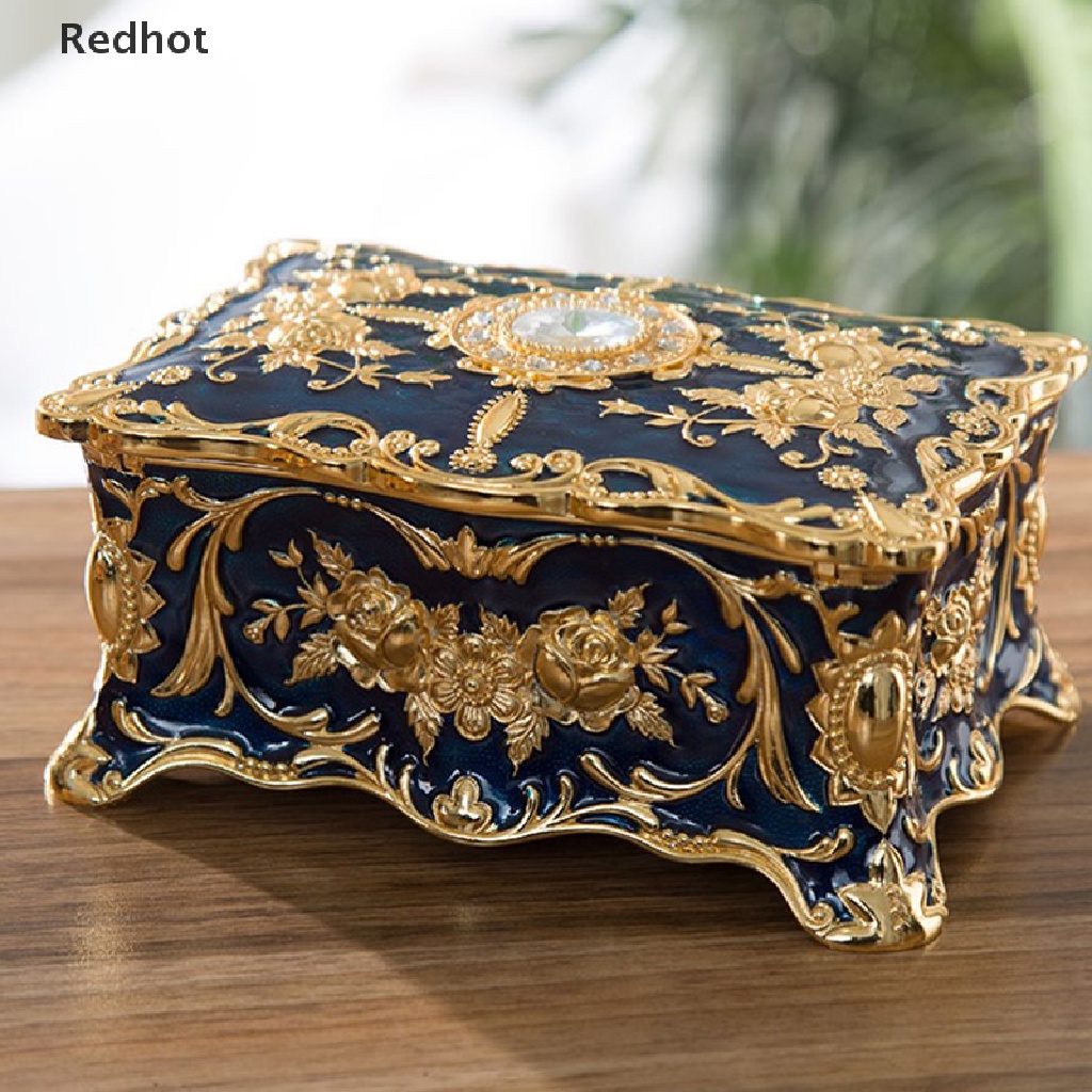 &lt; Redhot &gt; Hộp Đựng Trang Sức Bằng Kim Loại Phong Cách Châu Âu Retro Cao Cấp Sáng Tạo Đang Giảm Giá