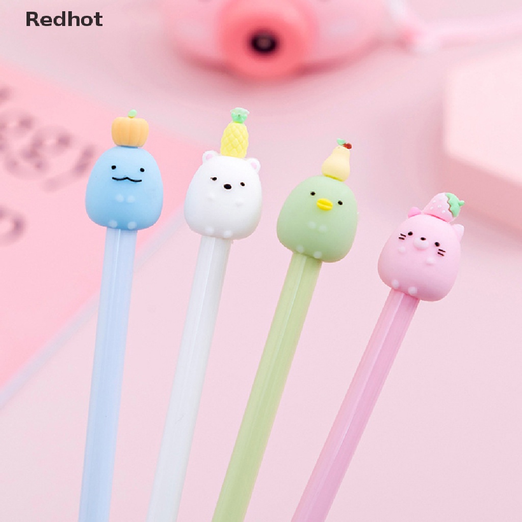 &lt; Redhot &gt; Bút Mực Gel Hình Trái Cây Hoạt Hình Dễ Thương Dành Cho Trường Học / Văn Phòng