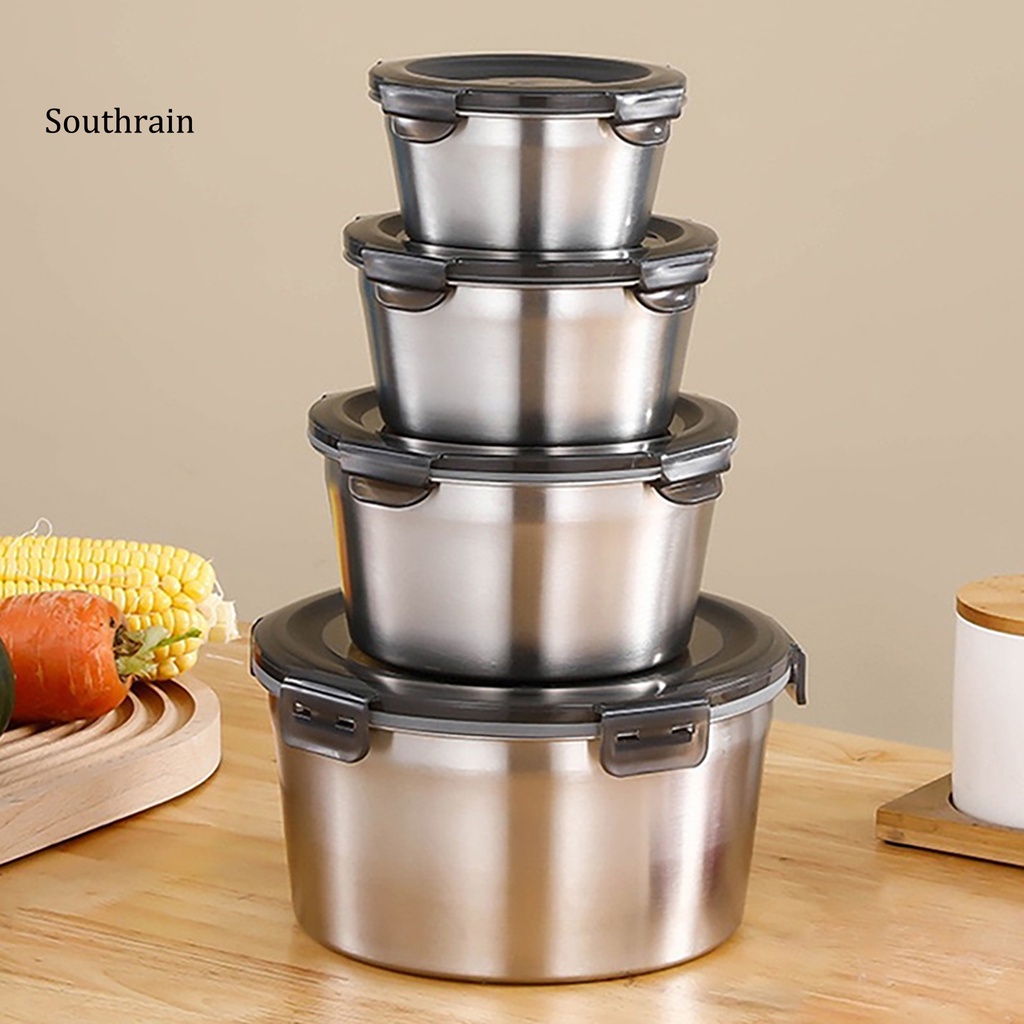 Hộp Đựng Cơm Trưa Hai Tầng Có Nắp Đậy Bằng Thép Không Gỉ 400ml / 600ml / 1100ml / 2100ml