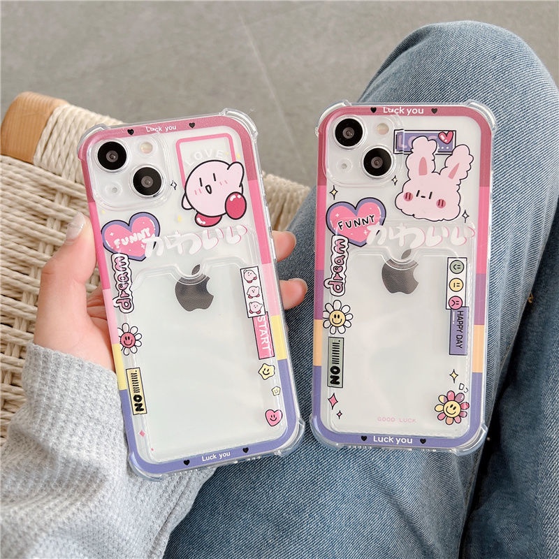 Ốp Điện Thoại TPU Silicon Chống Sốc Có Ngăn Đựng Thẻ Cho Iphone 14 13 Pro Max 12 11 Pro Max Xs X Xr