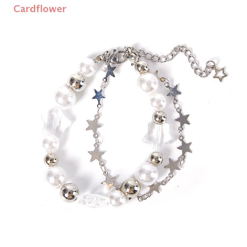 Vòng Tay Chuỗi Hạt Ngọc Trai Mặt Ngôi Sao Thời Trang Cho Cặp Đôi