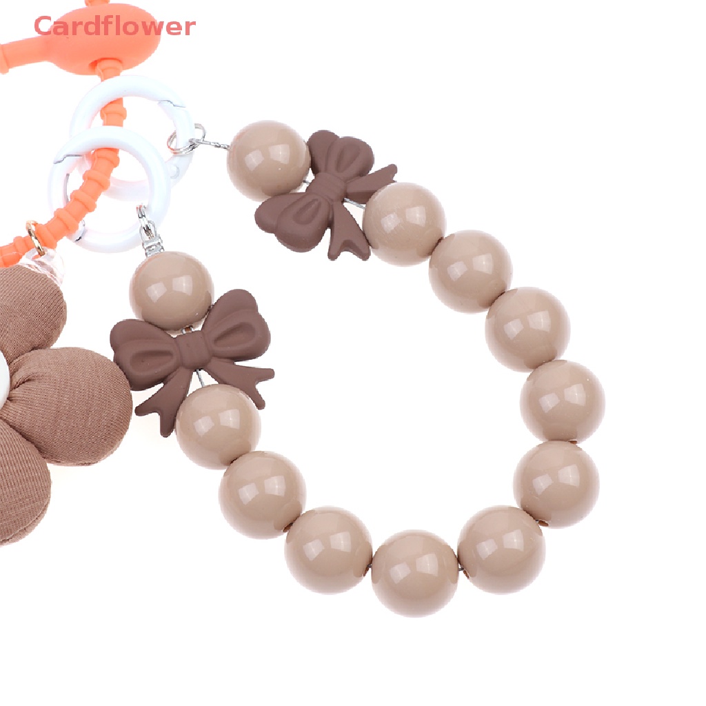 &lt; Cardflower &gt; Dây Đeo Điện Thoại Chuỗi Hạt Màu Kẹo Ngọt Hình Hoa Hướng Dương Cười