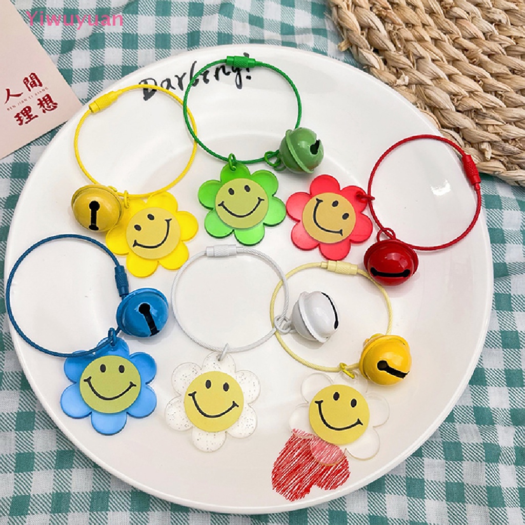 < Yiwuyuan > Móc Khóa Acrylic Trong Suốt Hình Hoa Hướng Dương Dễ Thương Mới