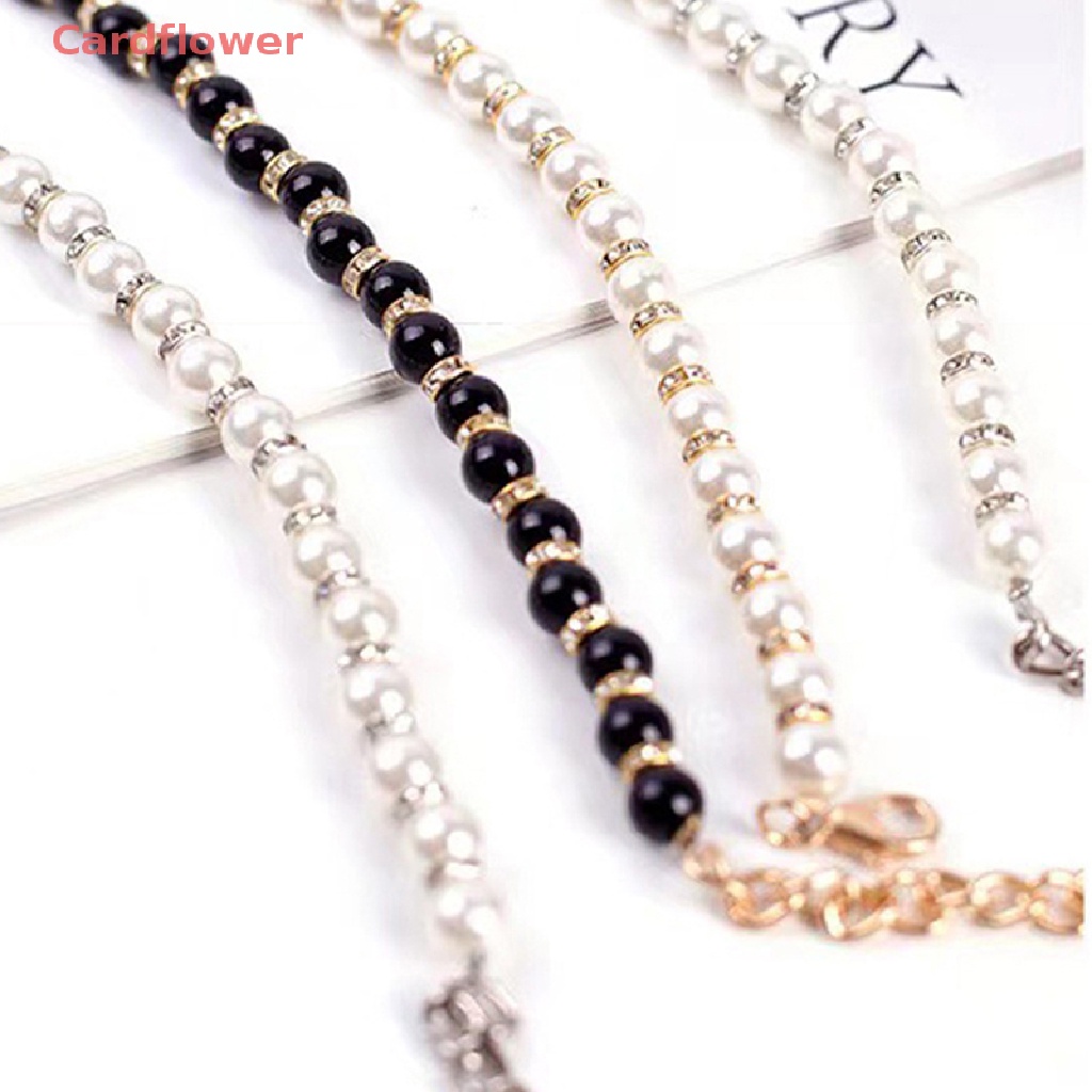 1 Cặp Dây Đeo Mắt Cá Chân Đính Đá Và Ngọc Trai Cho Giày Cao Gót Mới