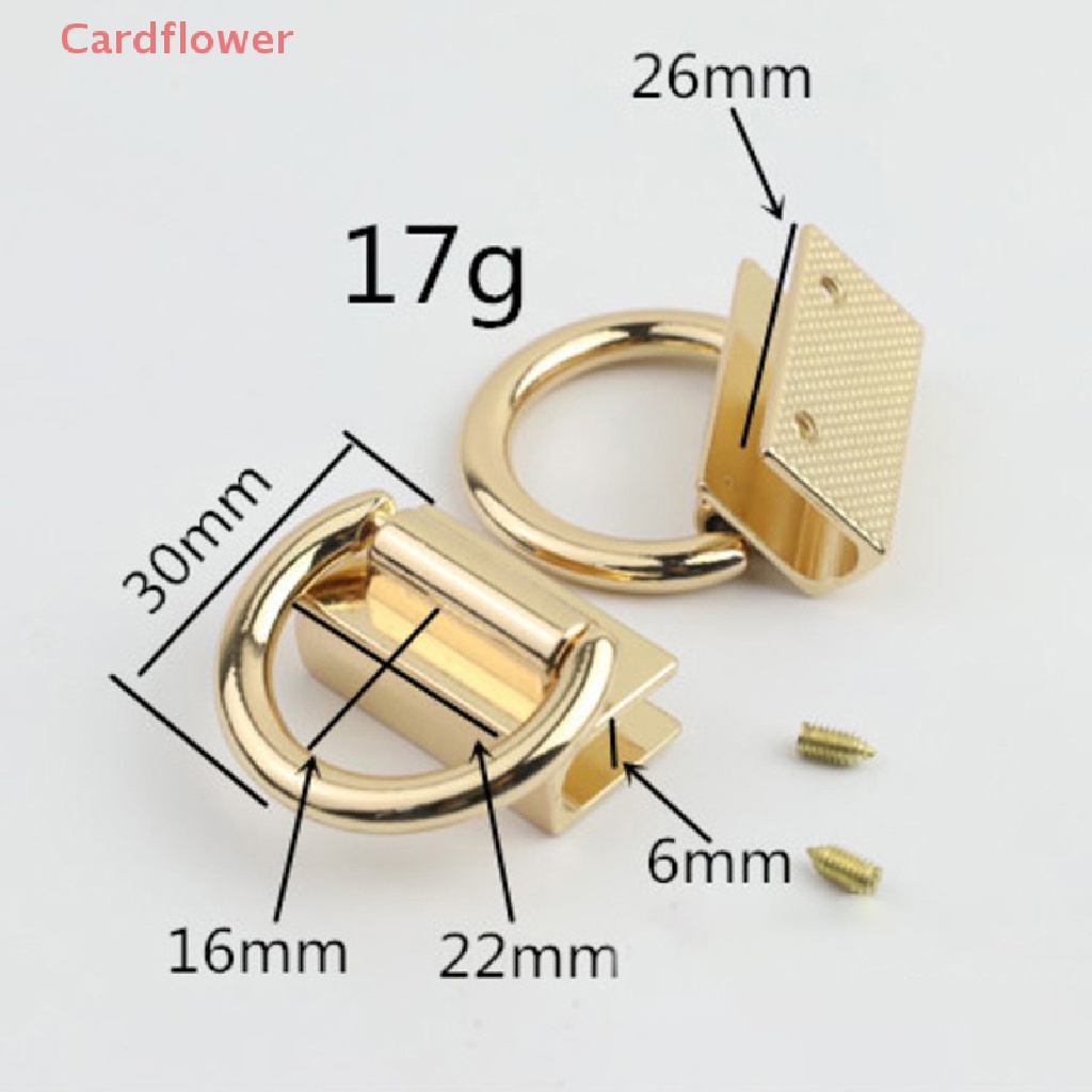 &lt; Cardflower &gt; Khóa Kẹp Kim Loại Treo Cạnh Túi Xách Da Thủ Công Phong Cách Mới
