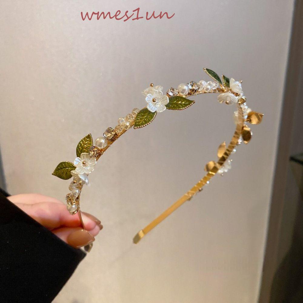 Băng Đô Cài Tóc Họa Tiết Lá Xanh Thanh Lịch Cho Nữ WMES15H